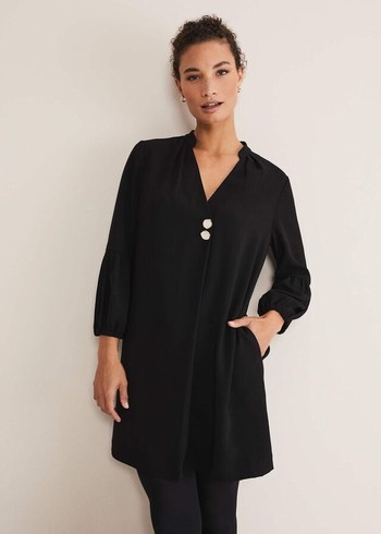 Phase Eight Charlotte Tunic Dress Black USA | 2047539-ZH